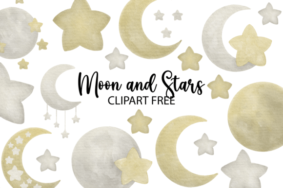Download Moon and Stars Clipart Free - Moon Collection