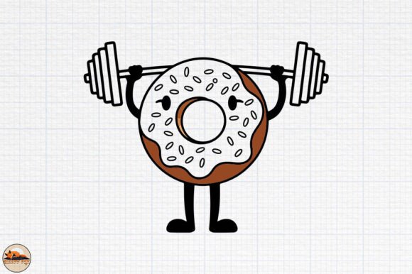 Download Weightlifting Donut, Funny Gym Workout - Premium Bundle