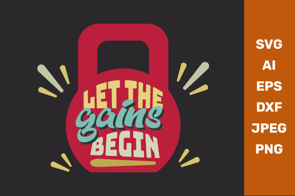 Download Let the Gains Begin. Fitness Quotes. - Premium Resources
