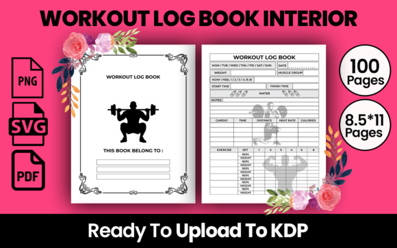 Download WORKOUT LOG BOOK KDP INTERIOR - Workout Collection